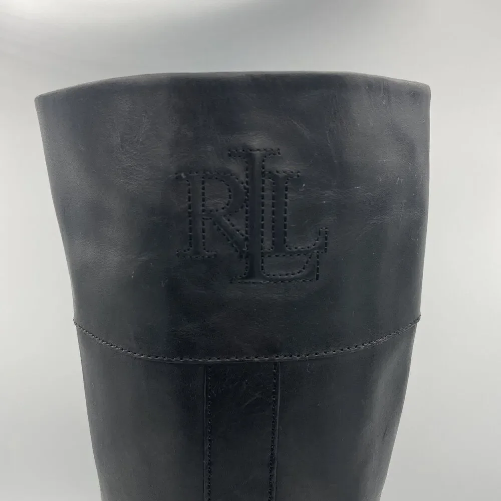 Ralph Lauren Bernadine Riding Boots-Women’s Size 7.5 Black Leather Equestrian